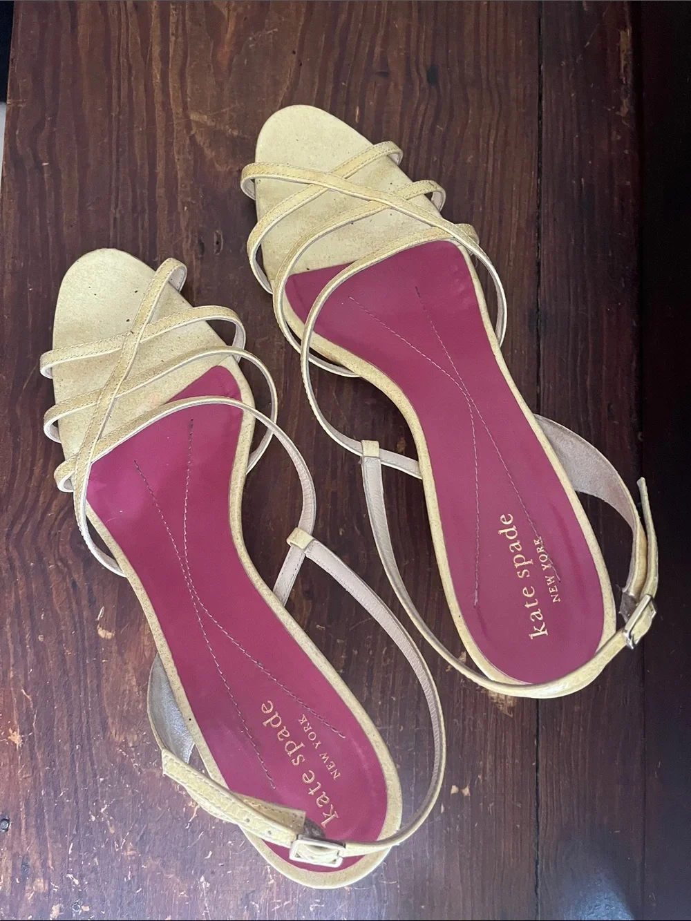 Y2K Kate Spade straps kitten heel